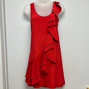 Ali Ra 100% Silk Ruffled Dress